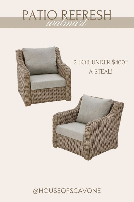 these outdoor chairs are GORGEOUS and for the set under $400 is such a steal! #outdoor #outdoorfurniture #accent #accentchair #outdooraccentchair #outdoorchairs #mdw #memorialdaysale #sale #homedecor #patiorefresh #backyard #backyardrefresh #summerrefresh

#LTKHome #LTKSeasonal #LTKSaleAlert