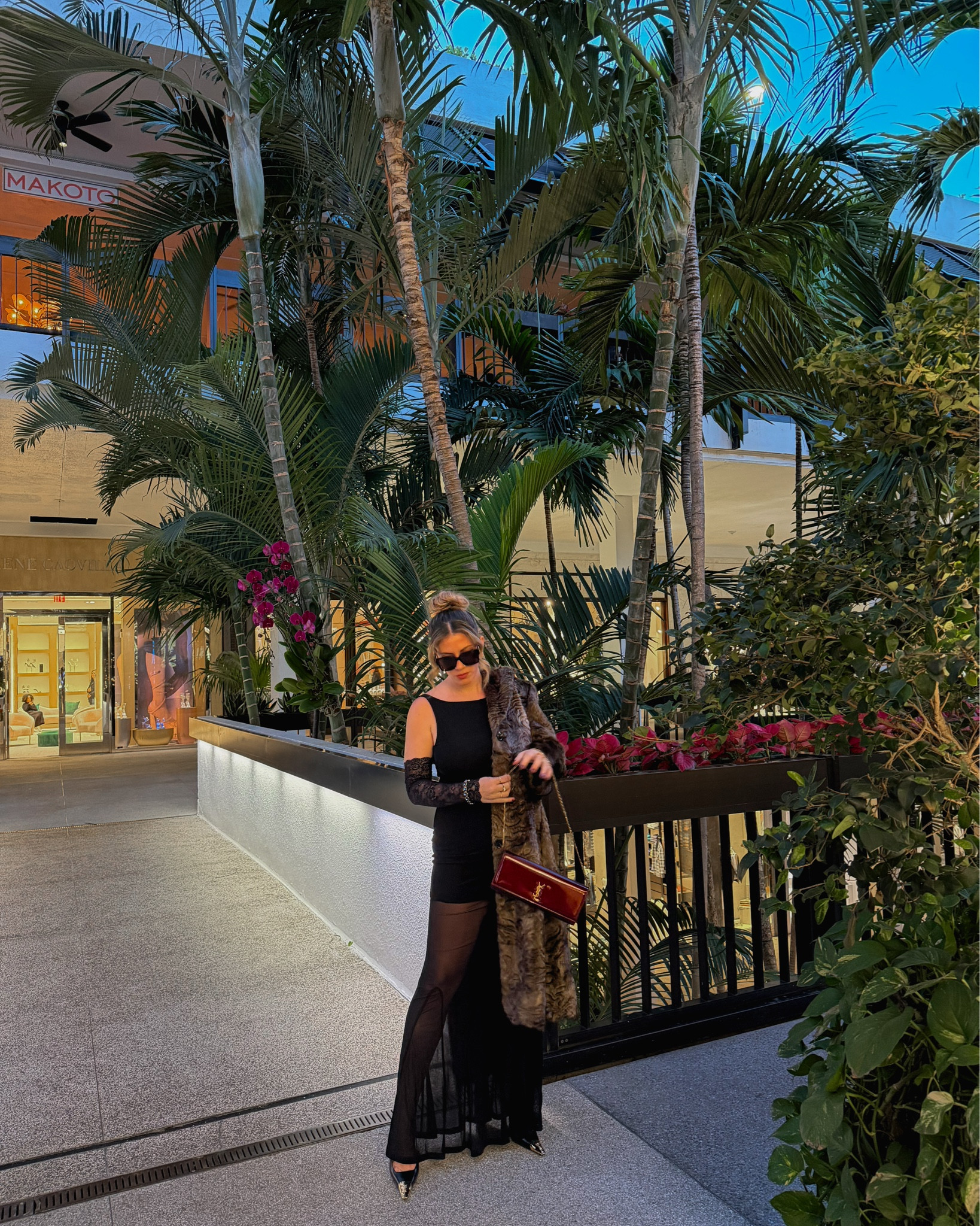 Chic dinner glam look on the coldest day in Miami. This was the time to take advantage of the cold weather and pull out that fur coat out of the closet, rocket and style it in the most chic and eloquent way. ￼￼

Wearing this gorgeous cocktail black maxi dress, brown fur coat, YSL Saint Laurent  designer luxury handbag and pumps heels + sunglasses, long lace, gloves, golden ring, accessories, who says you can’t have fun in winter weather looks in Miami. Fancy dinner look — elegant night out dressing up . Black lace

#chic #dinnerlook #blackdress #fur #furcoat #revolve #mango #ysl #lace #saintLaurent #luxury #winteroutfit #cocktail #valentine #grwm #ootd ￼

#LTKValentine #LTKootd #LTKSeasonal