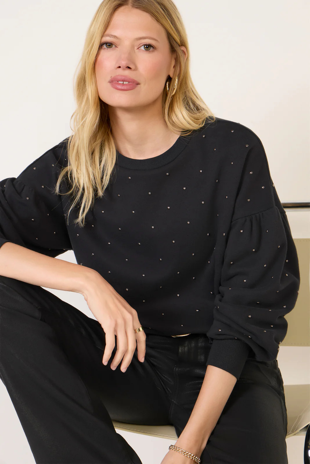 Tori Studded Sweatshirt | Evereve