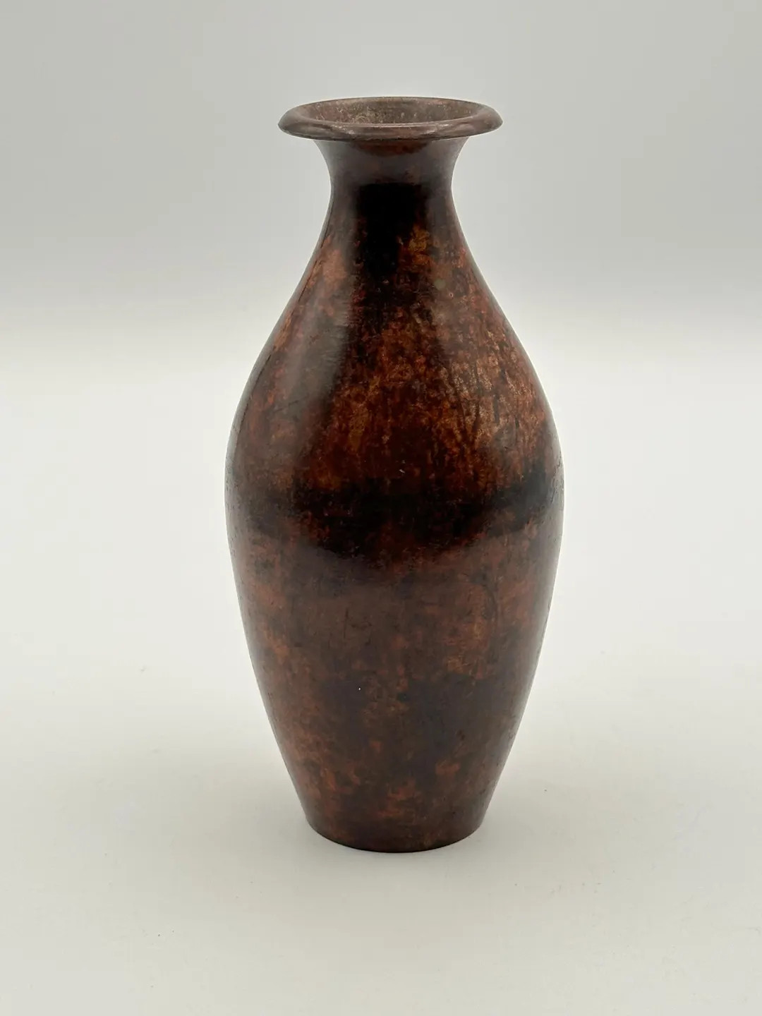 Vintage Solid Brass Vase Made in India - Brown Patina Metal Decor Antique Bohemian Home Accent | Etsy (US)