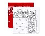 Levi's Men's Bandana, White/Red, One Size | Amazon (US)