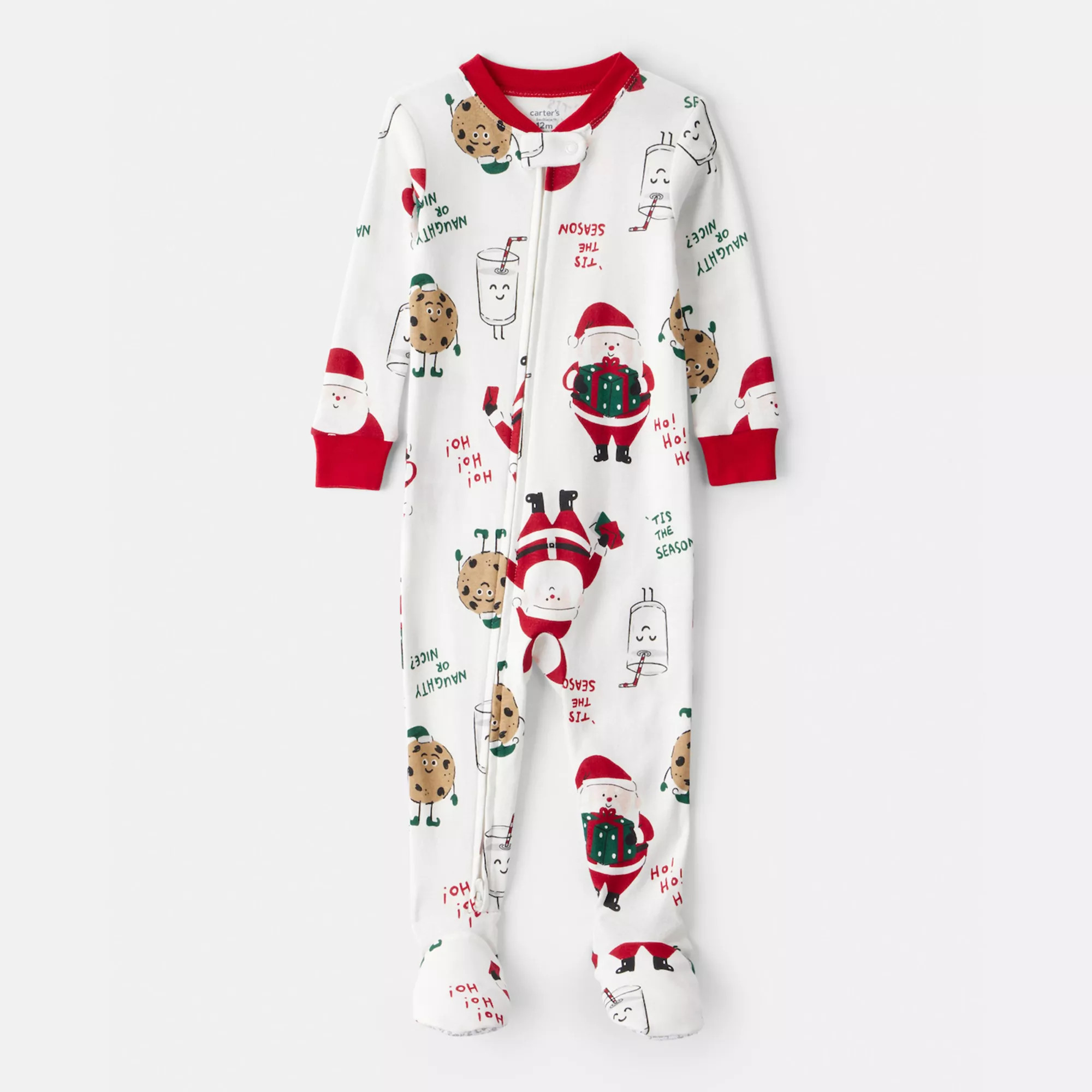 Baby Carter's Santa Milk & Cookies Cotton Long-Sleeve One-Piece Pajamas | Kohl's