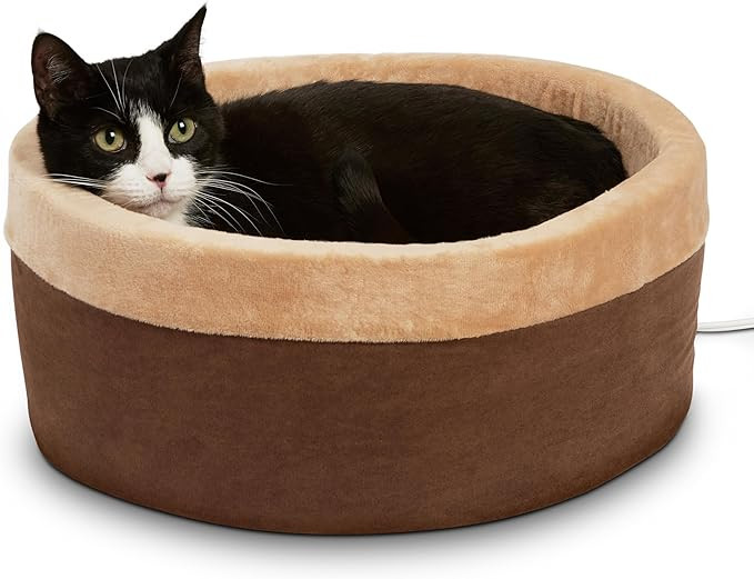 K&H Pet Products Thermo-Kitty Bed Heated Cat Beds for Indoor Cats & Dogs, Calming Warming Pillow ... | Amazon (US)