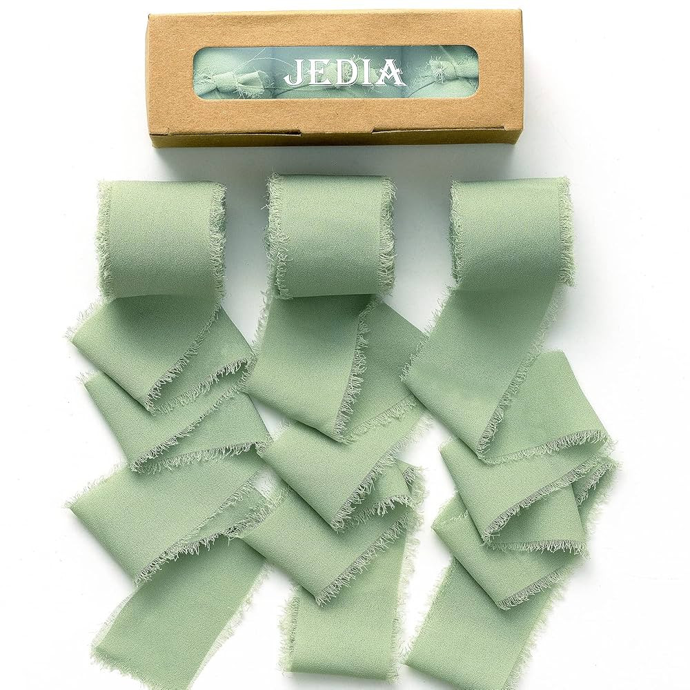 Christmas Ribbon, 3 Rolls Sage Green Ribbon for Gift Wrapping, 1 1/2 inch x 7Yd Ribbons for Flowe... | Amazon (US)
