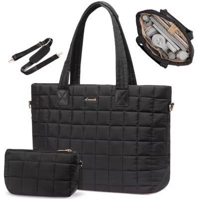Tote Bag for Women, Large Puffer Tote Bag with Zipper Quilted Light Work Bag Fits 15 Inch Laptop Bags | Target