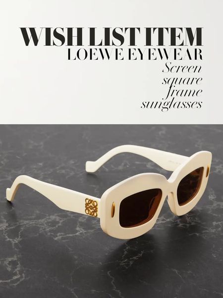Hello sunshine! ☀️
Loewe Screen square-frame acetate sunglasses | Designer sunnies | Summer accessories | Holiday packing 

#LTKSeasonal #LTKeurope #LTKtravel