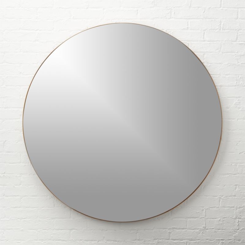 Infinity Brass Round Wall Mirror 48" + Reviews | CB2 | CB2