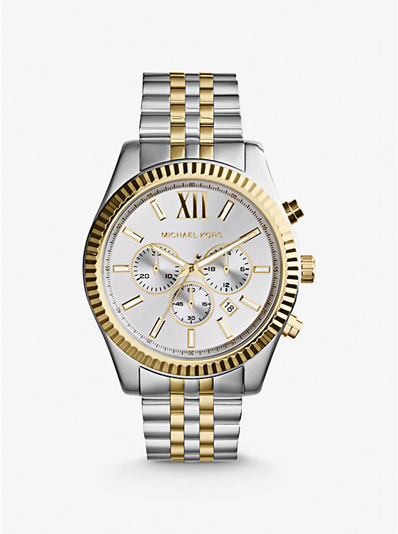 Oversized Lexington Two-Tone Watch | Michael Kors US