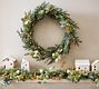 Faux Lit Silver Dollar Eucalyptus Wreath & Garland | Pottery Barn (US)