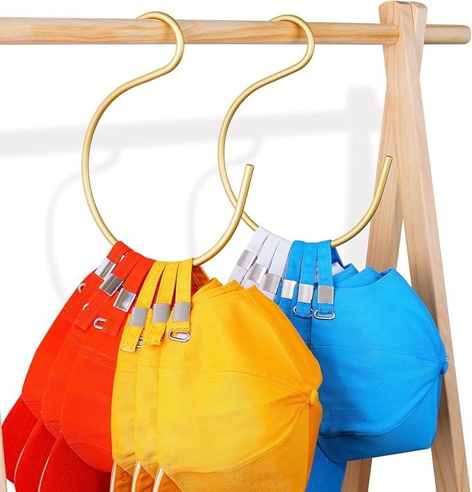 2pcs Premium Cap-Rack, Hat-Hangers-for-Closet-Space-Saving, Sturdy-&-Durable-Cap-Organizer, Space... | Amazon (US)