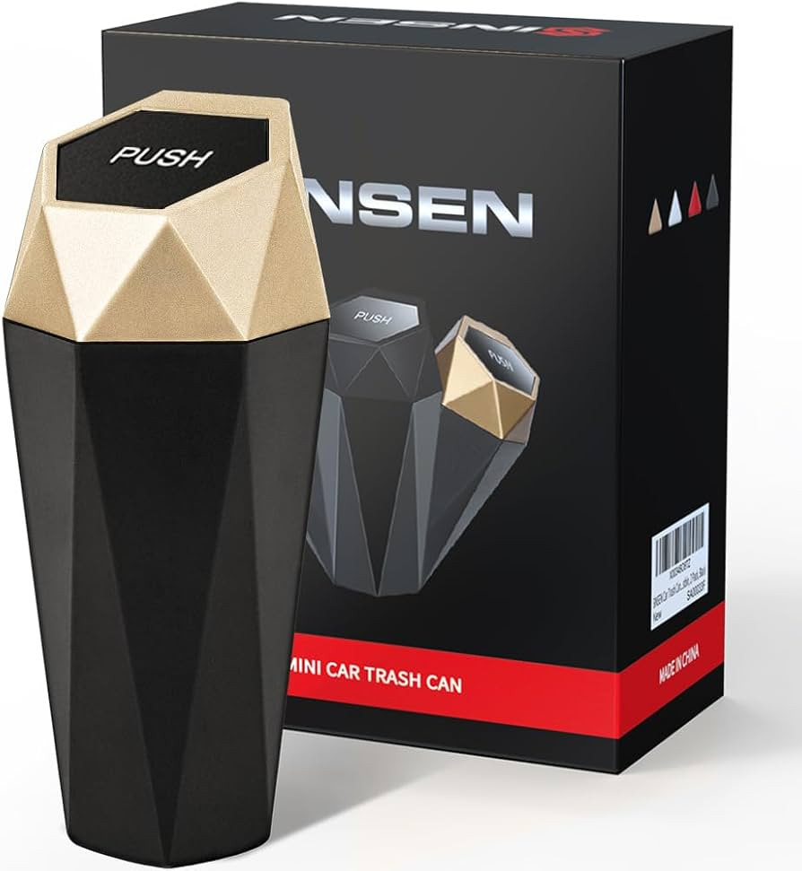 SINSEN Car Trash Can with Lid, Truck Garbage Bin and Interior Organizer Accessories Must Haves, M... | Amazon (US)