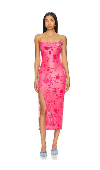 Deana Midi Dress in Pink | Revolve Clothing (Global)