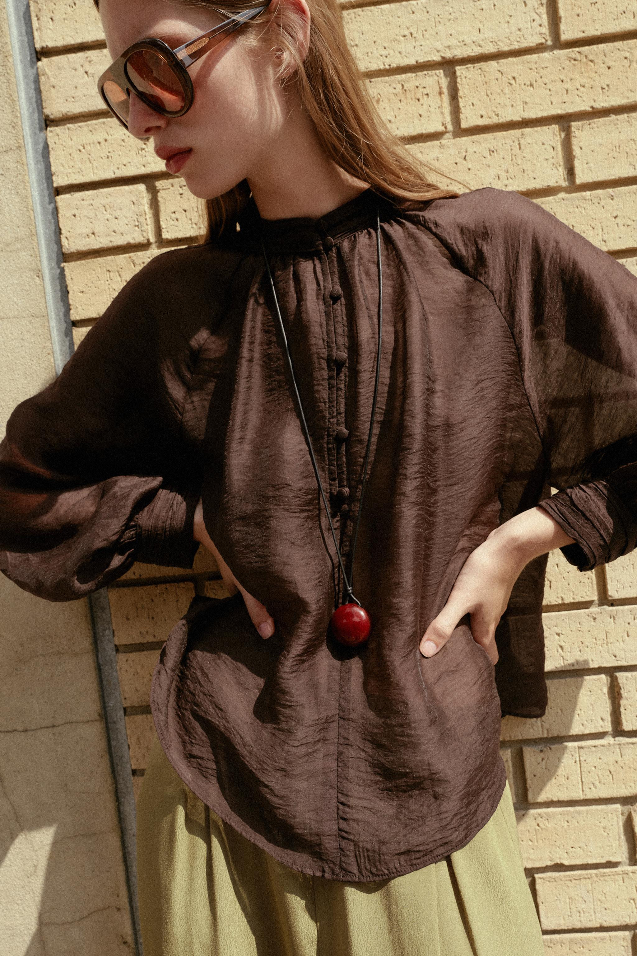 SHEER BALLOON SLEEVE BLOUSE | Zara US