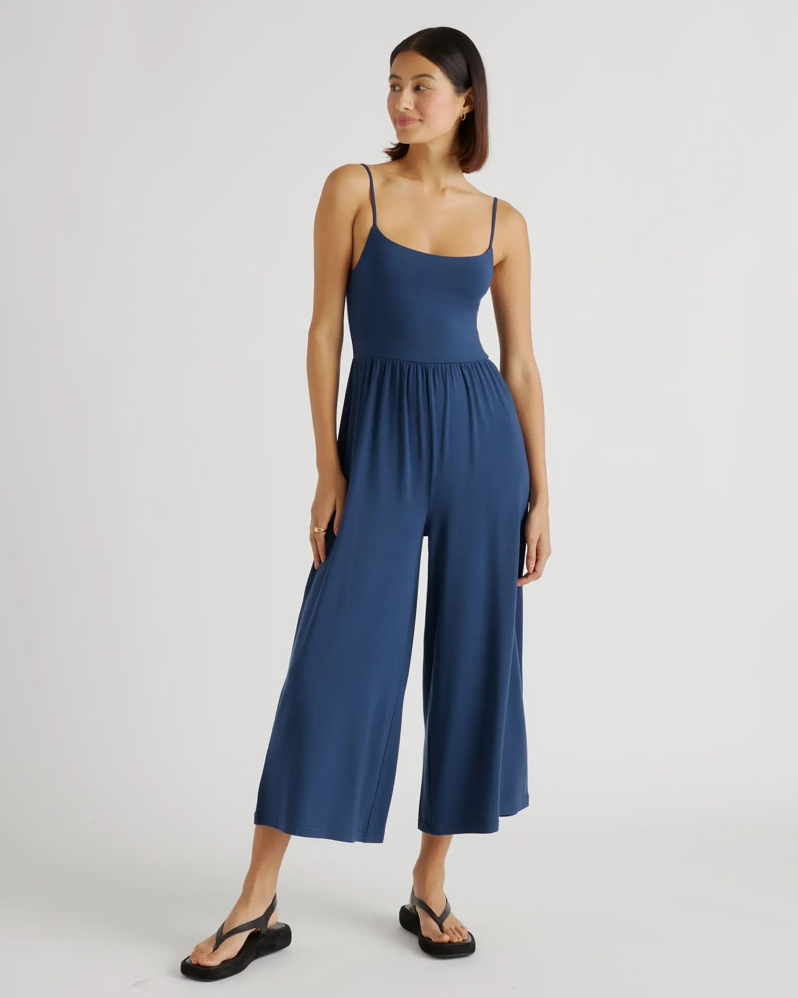 Tencel Jersey Wide Leg Jumpsuit | Quince