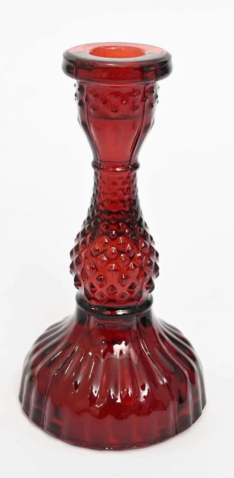 Small Red Glass Christmas Taper Candle Holder, 6.5", by Holiday Time | Walmart (US)