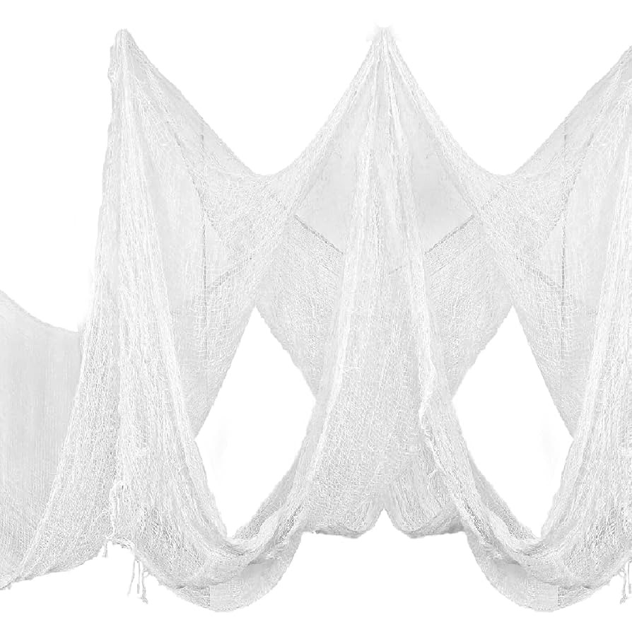 6 Pack Halloween White Creepy Cloth - Halloween Decorations Clearance - 30X72 Inch Spooky Fabric ... | Amazon (US)