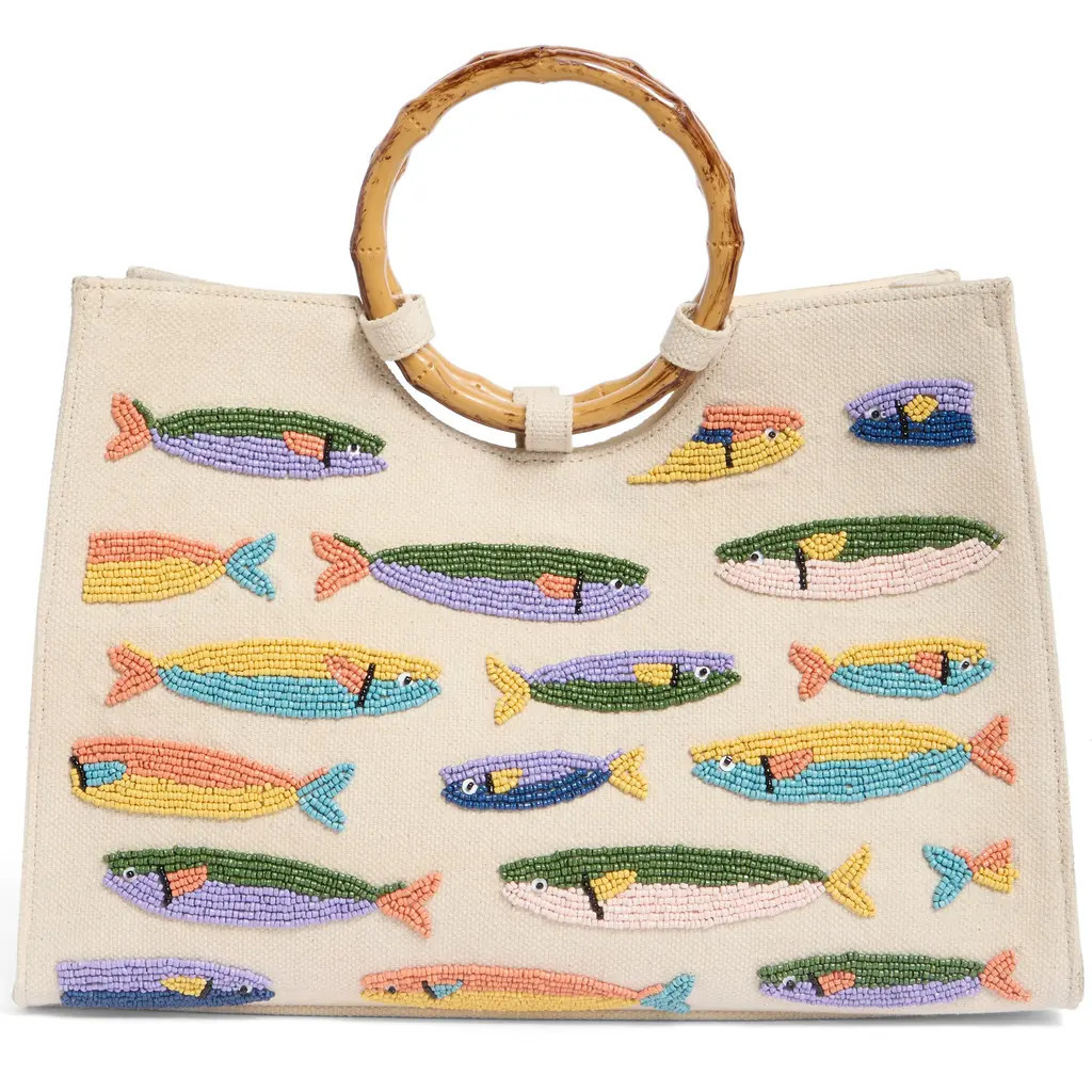 Collection XIIX Beaded Sardine Top Handle Bag in Natural at Nordstrom Rack | Nordstrom Rack