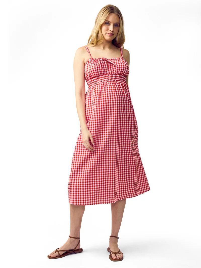 Ingrid & Isabel For Every Belly Women's Maternity Gingham Woven Dress, Size S-XXL | Walmart (US)