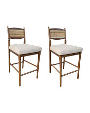 Set Of 2 18.75x39 Seagrass Back Counter Stools | Chairs & Seating | Marshalls | Marshalls