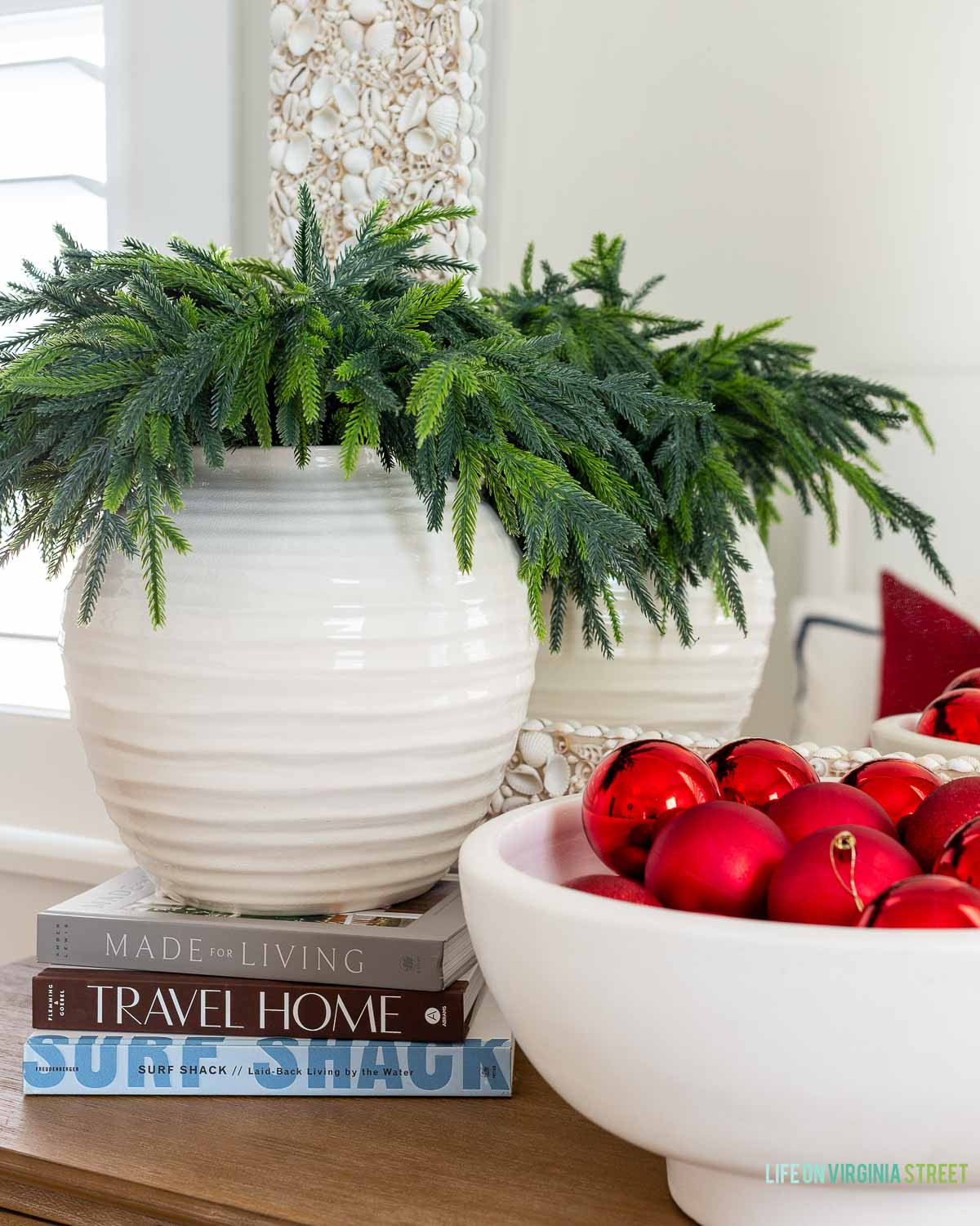 Christmas living room decor // Coastal holiday decor  

 #LTKHoliday #LTKSeasonal #LTKHome