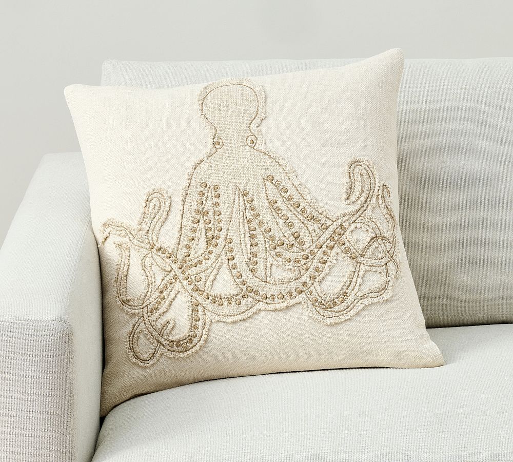 Octopus Applique Pillow | Pottery Barn (US)