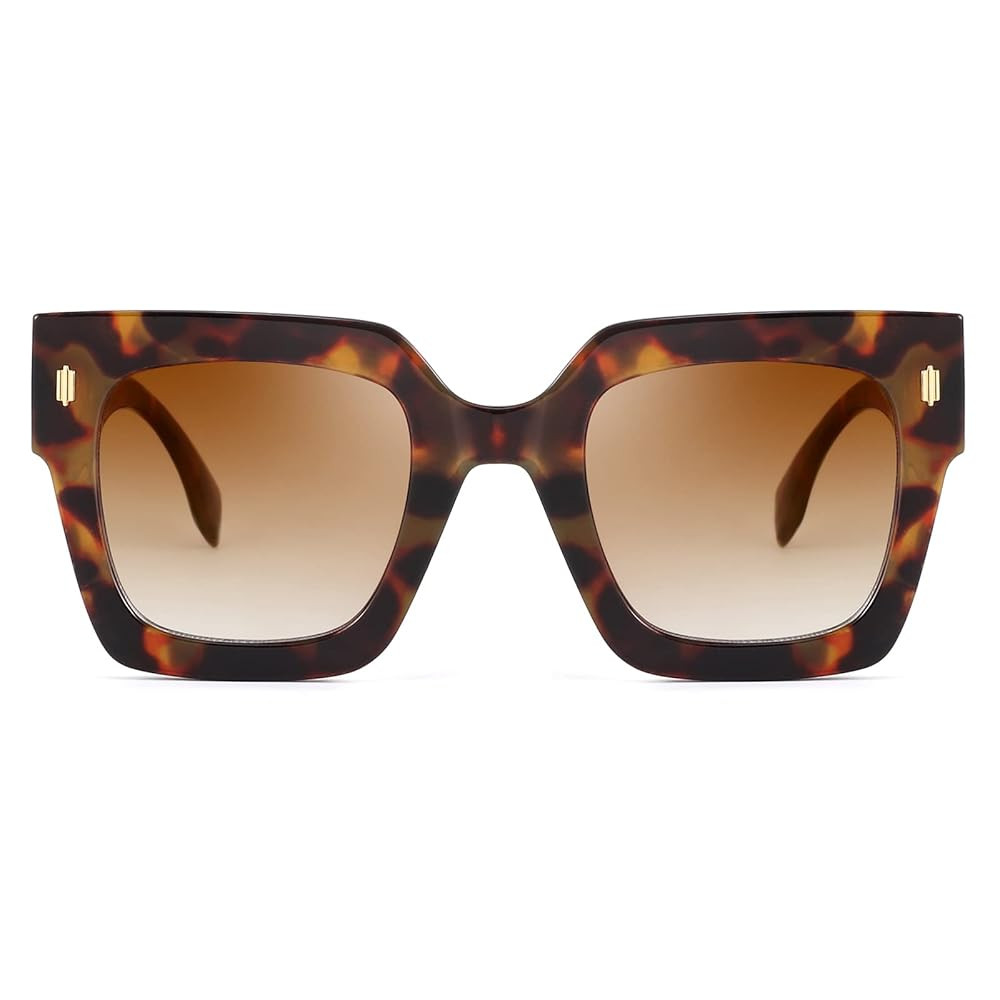 Square Sunglasses for Women & Men, Unisex Lightweight Trendy Flat Top Sun Glasses Shades with UV4... | Amazon (US)