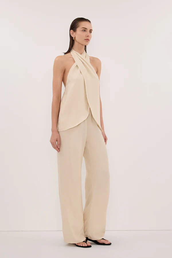 ADDIE STRAW CUPRO DRAWSTRING PANT - PRE ORDER | DISSH