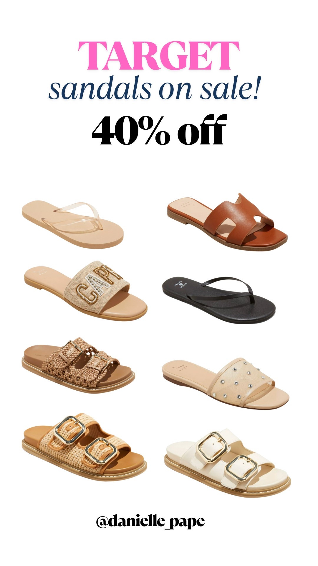 Target circle is having 40% off their sandals! Perfect for spring and summer! I linked all my favorites! 

#shoes #sandals #affordableshoes #sale #targetssale

#LTKSeasonal #LTKShoeCrush #LTKSaleAlert