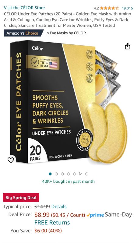 Amazon eye patches on sale for the Amazon Spring Sale! 

#LTKsalealert #LTKbeauty #LTKfindsunder50