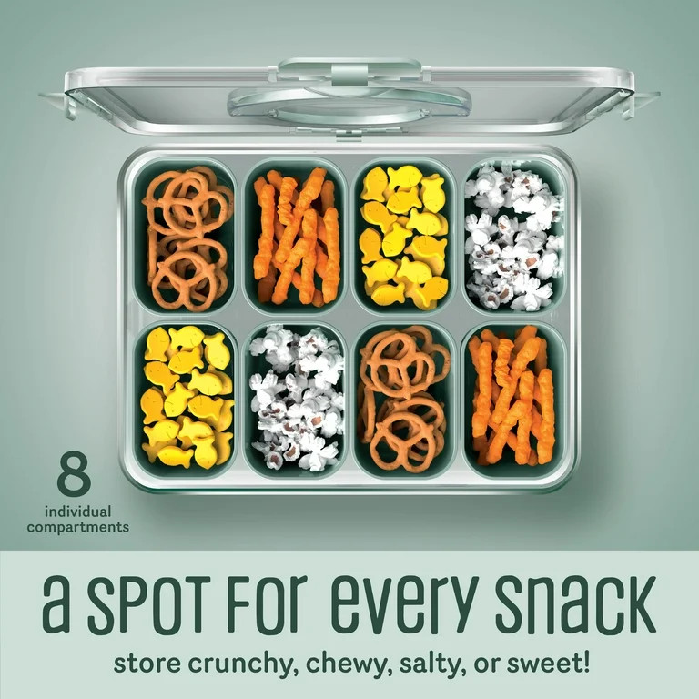 Cook With Color 8-Compartment Snackle Box Food Storage Carrier and Container, Charcuterie Contain... | Walmart (US)