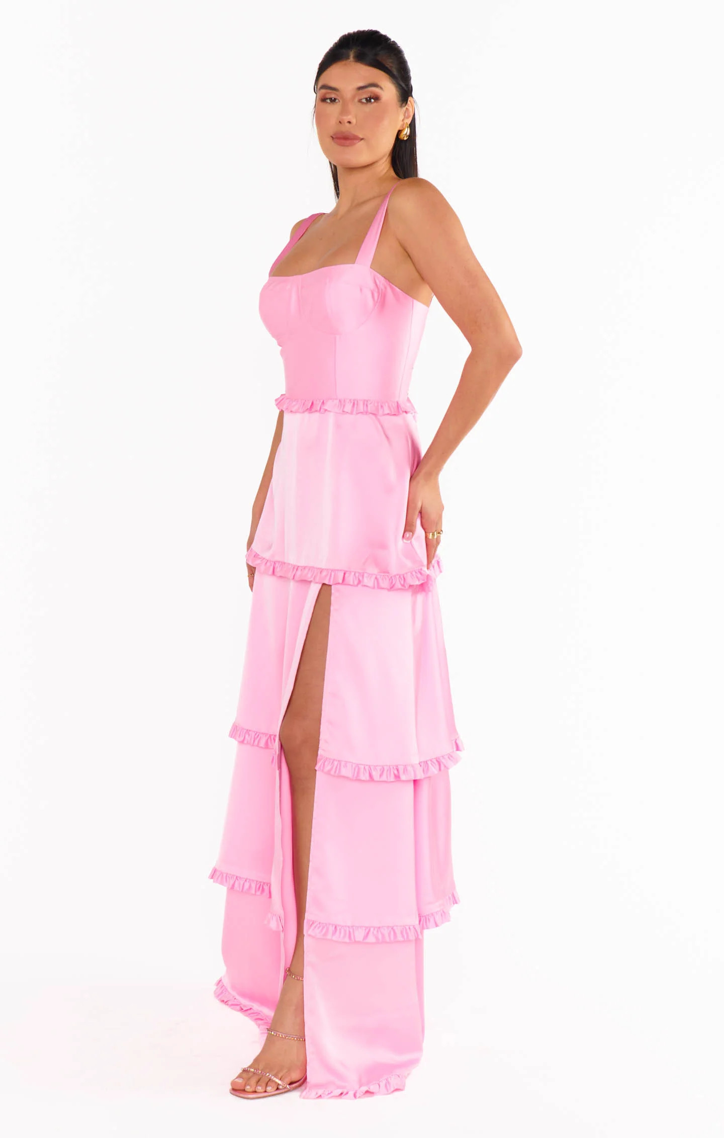 Lady Corset Dress ~ Pink Luxe Satin | Show Me Your Mumu