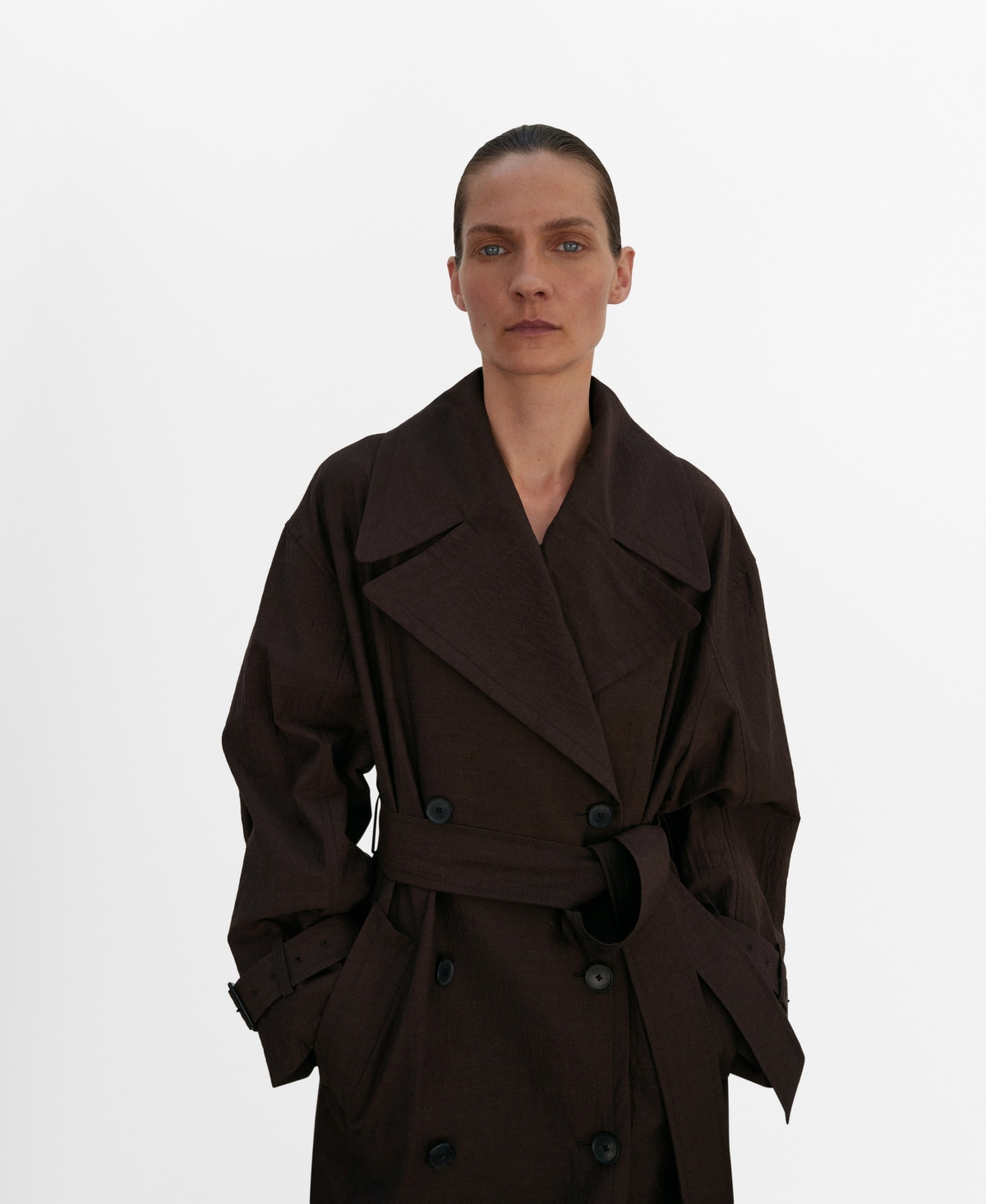 Mango Women's Long Virgin Wool Trench Coat - Chocolate | Macy's