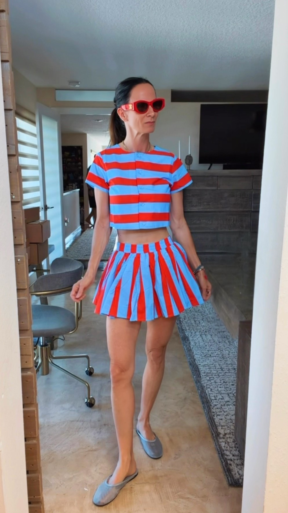 Yacht club happy hour but make it EXTRA 💙❤️
This matching set had absolutely no business being this cute… and yes, the twirl factor is a 10/10. Added the red accessories because subtlety is overrated 😌🍸⚓️

Wearing XS

#NicoleColeeStyle #YachtClubStyle #MatchingSet #ResortStyle #OOTDInspo

#LTKdayinmylife #LTKgrwm #LTKootd

#LTKdayinmylife #LTKgrwm #LTKootd