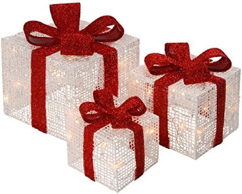 National Tree Set of 3 White Thread Giftbox with 35 Clear Indoor/Outdoor Lights (MZC-395) | Amazon (US)