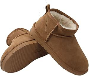 SSHAIL Damen Classic Mini Leather Stiefel, Mini-Stiefel für Damen, Warm Anti-Rutsch-Stiefel, fü... | Amazon (DE)