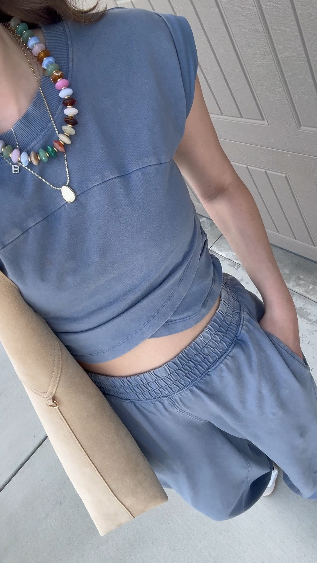 The best matching set! I own this in multiple colors. It’s incredibly soft, stretchy and comfortable and comes in so many colors. A perfect set for a mom on the go! 


FPmovement, matching set, toddler mom