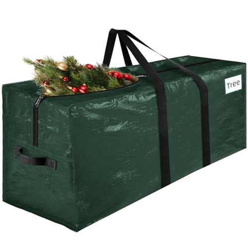 RoomHacks Christmas Tree Storage Bag 9 Ft, Durable & Waterproof Xmas Holiday Tree Bag with Handles, Tag Pocket, Artificial Christmas Trees Storage Box, Garland Storage Container Tote, Green | Amazon (US)
