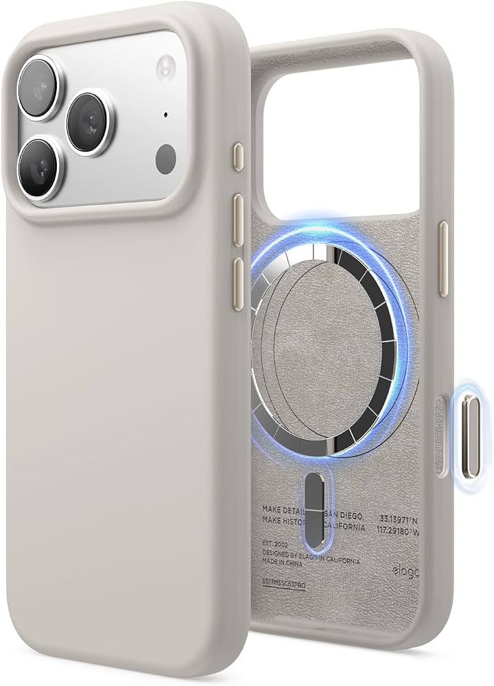 elago for iPhone 17 Pro Case, Premium Magnetic Silicone Case, Compatible with MagSafe, Liquid Sil... | Amazon (US)