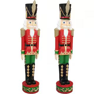 37 in. Kristoff the Nutcracker Soldier Christmas Decor (Set of 2) | The Home Depot