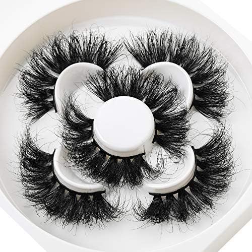 25mm Mink Lashes 3D Mink Hair False Eyelashes High Volume False Eyelashes Handmade Eye Makeup Too... | Amazon (US)