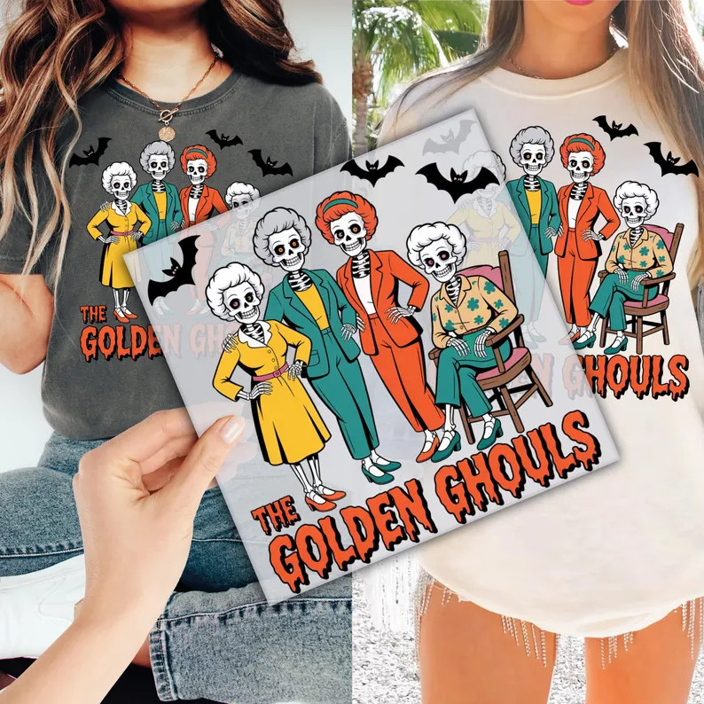 The Golden Ghouls DTF Transfer for Ready to Press, Halloween Horror Girls Ready to Apply for Heat... | Etsy (US)