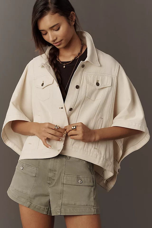 Weston Cape Denim Boyfriend Jacket | Anthropologie (US)