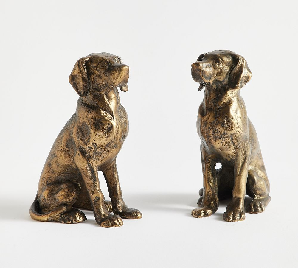 Labrador Bookends - Brass | Pottery Barn (US)