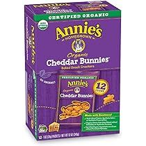 Annie’s Organic Cheddar Bunnies Baked Snack Crackers, 12 ct (Pack of 4) | Amazon (US)