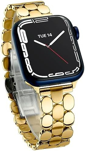 Designer Band for Apple Watch 40mm 41mm 42mm 38mm 44mm 45mm 46mm 49mm for Women, Stainless Steel ... | Amazon (US)