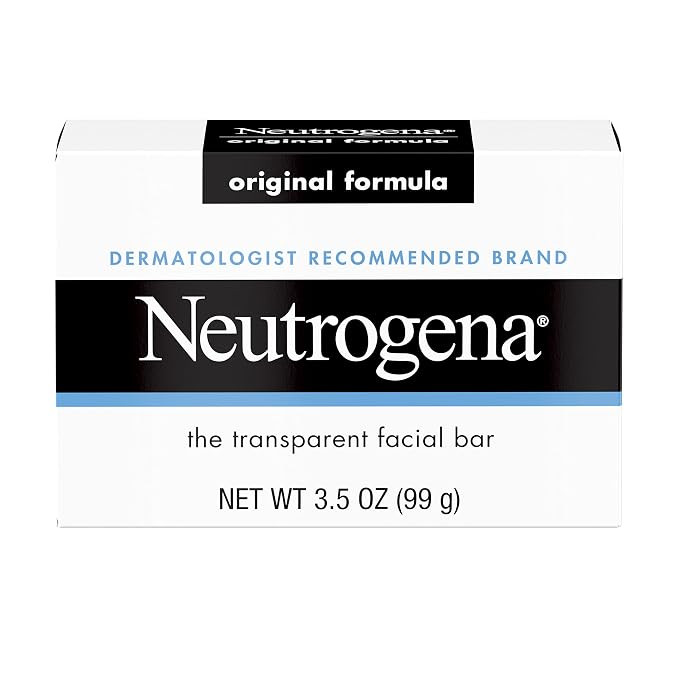 Neutrogena Original Amber Bar Facial Cleansing Bar with Glycerin, Clean-Rinsing, Transparent Face... | Amazon (US)