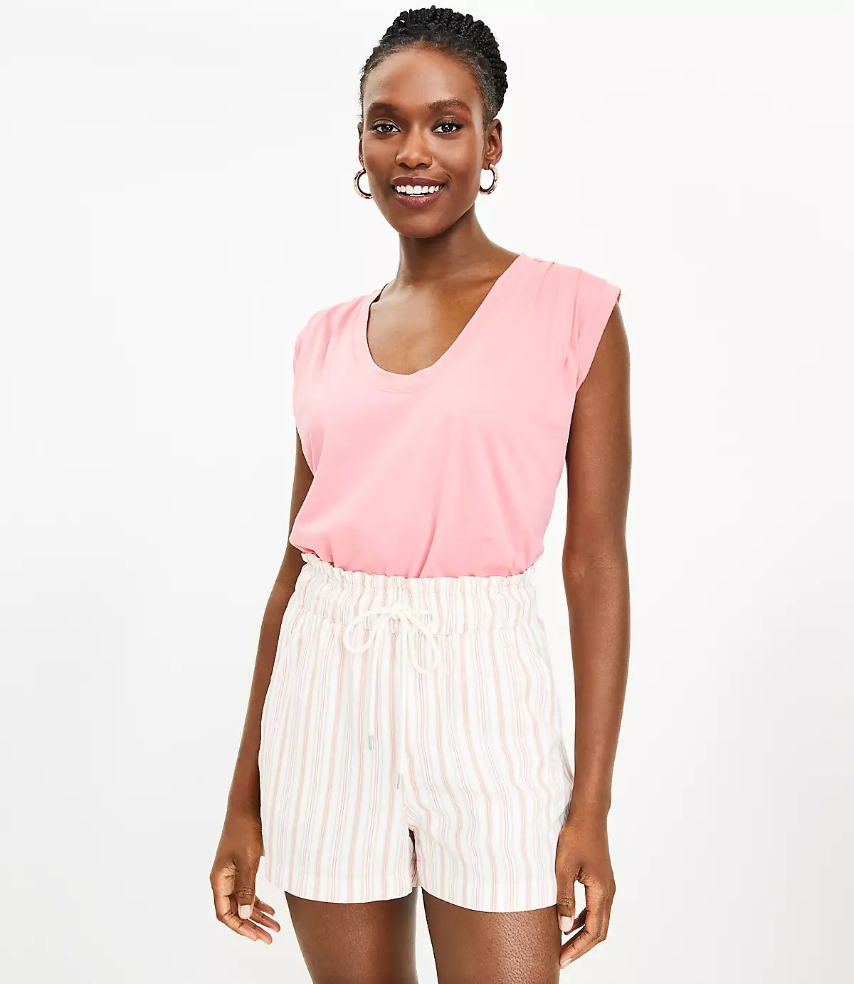 Pleated Muscle Tee | LOFT
