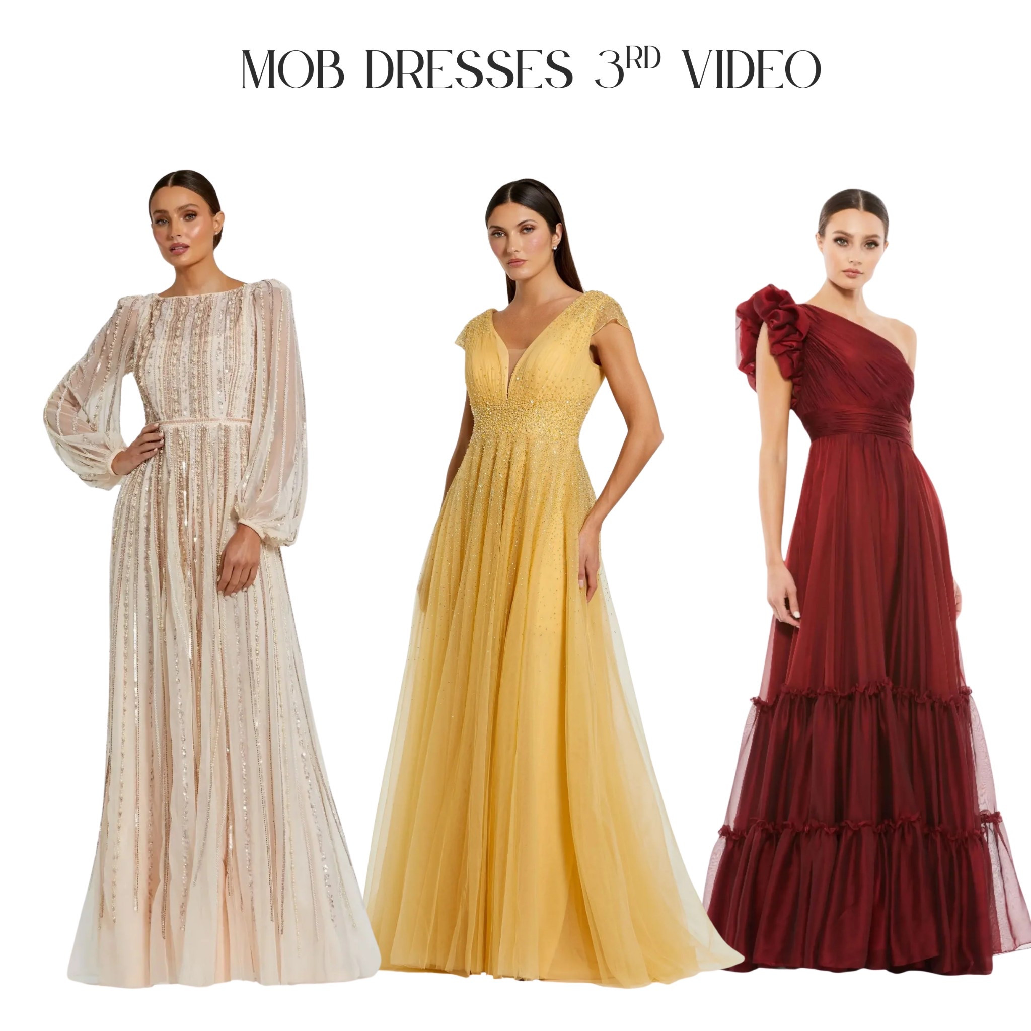 Mother of the dress try on from my third video. Also beautiful wedding guest dresses or bridesmaid. #motherofthebride 

#LTKParties #LTKWedding #LTKOver40