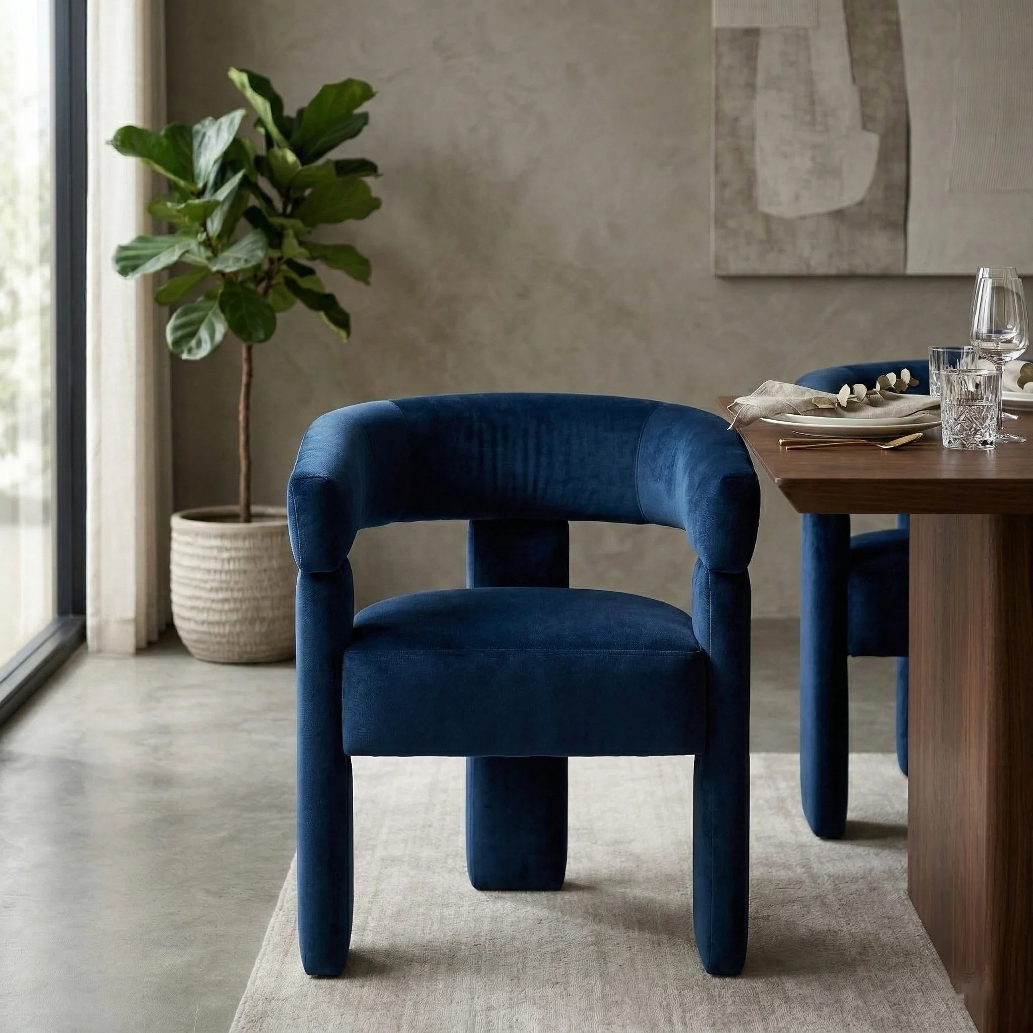 Everly Quinn Light-luxury Velvet Dining Chair - Wayfair Canada | Wayfair North America