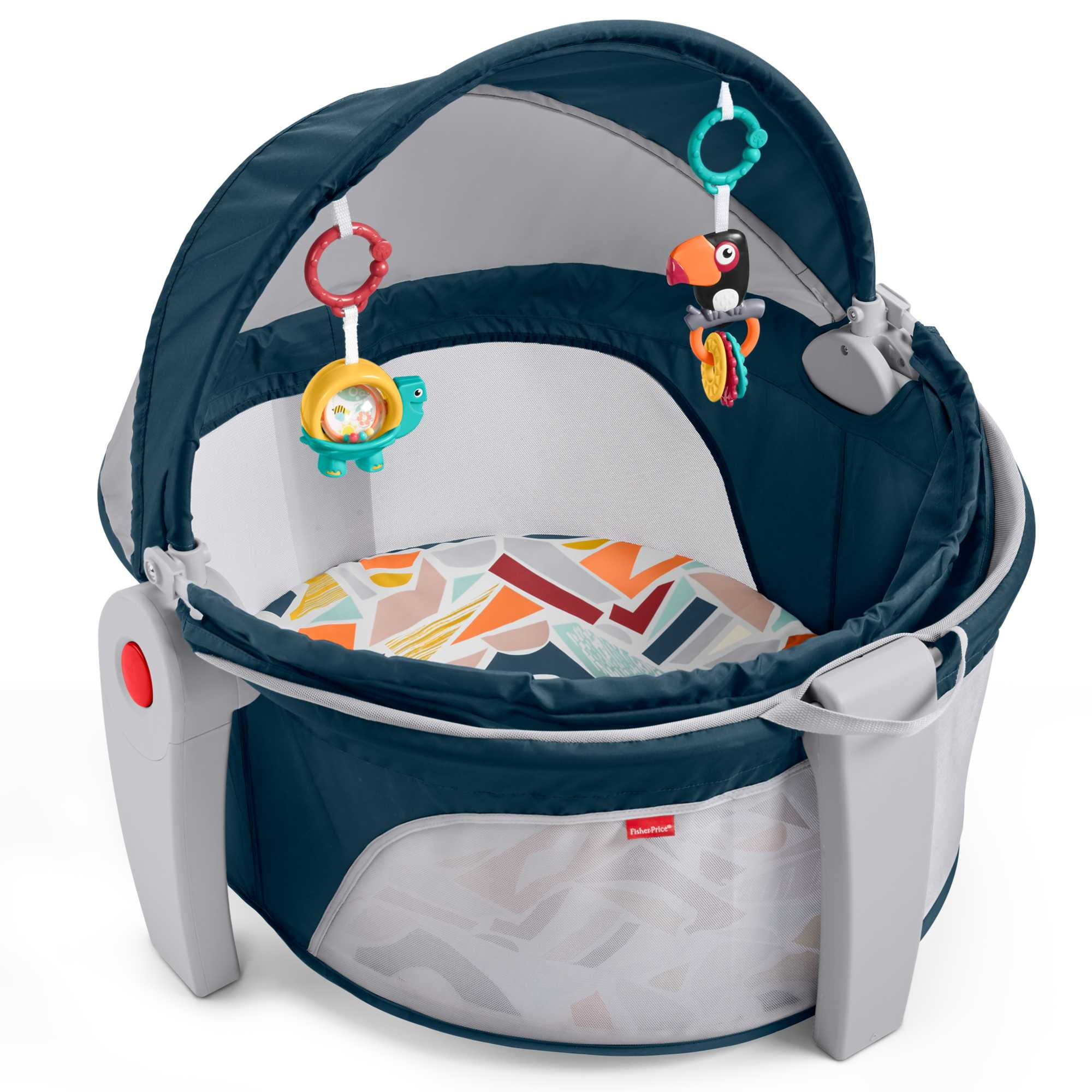 Fisher-Price On-the-Go Infant Dome Portable Bassinet & Play Space with 2 Toys, Multicolor, Unisex | Walmart (US)